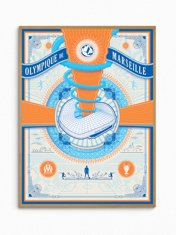 Poster Photo équipe OM – Olympique De Marseille 2006 – Tirage Collection